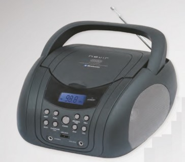 RADIO CD NEVIR NVR483UB BLUETOOTH MP3 NEGRO/PLATA (Electrodomesticos)