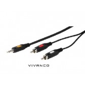 CABLE VIVANCO 46030 CONEXION AUDIO 3.5MM(M)-2RCA(M