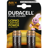PAQUETE 4 PILAS DURACELL AAA (LR03) PLUS K4 