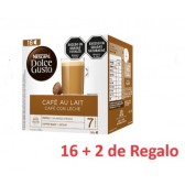PACK 16+2 CAPSULAS DOLCE GUSTO CAFE AU LAIT 12558503