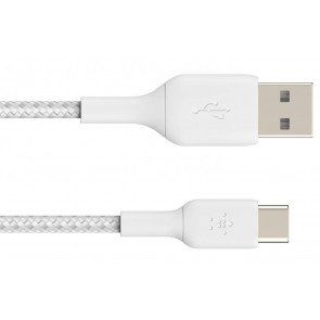 CABLE BELKIN USB-A A USB-C 3M BLANCO (Electrodomesticos)