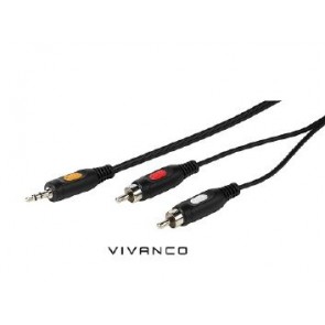 CABLE VIVANCO CONEXION AUDIO 3.5MM(M)-2RCA(M) 1.5M
