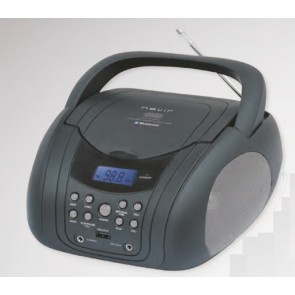 RADIO CD NEVIR NVR483UB BLUETOOTH MP3 NEGRO/PLATA (Electrodomesticos)